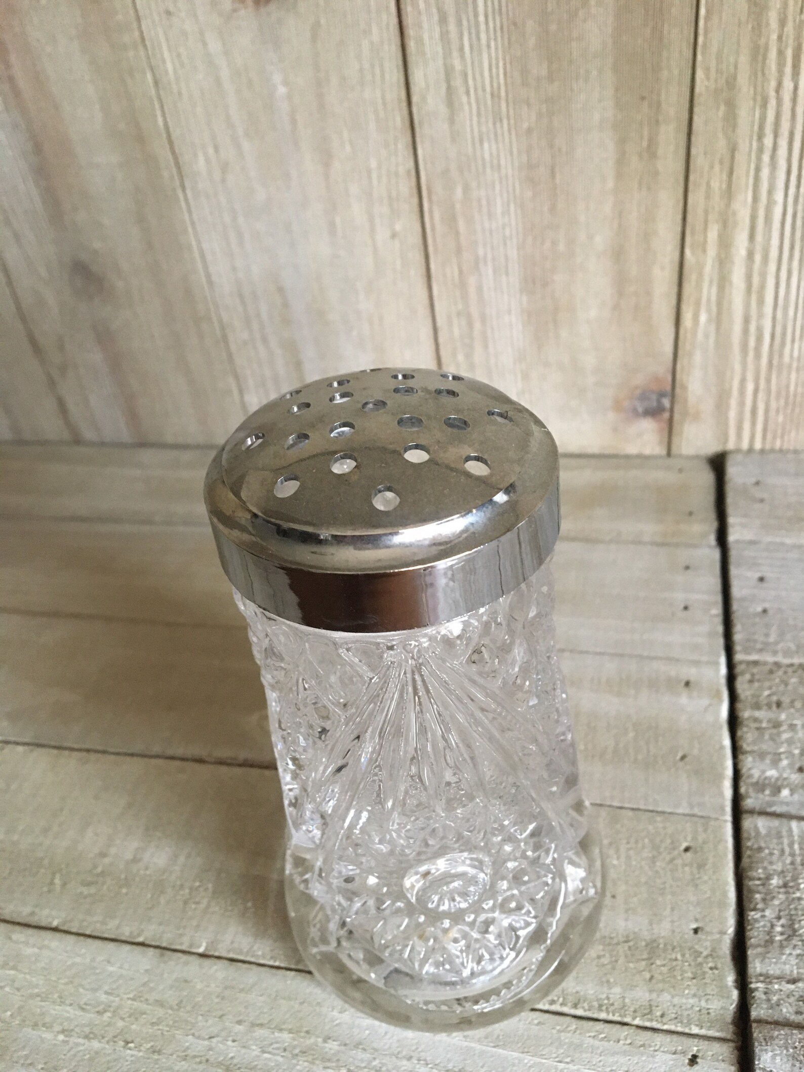 Vintage Cut Glass Sugar Shaker Etsy