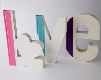 CUT BooK WORD (LOVE) Groom, Bride, Wedding Decor, Book Art, Book Letters, Unique Engagement Gift,Teachers Gift, Personalized Gift