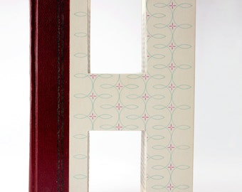 Reader's Digest Letter "H", Alphabet Book Handcrafted, Reader's Digest Book, Room Decor,  Book