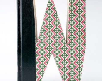 BOOK LETTER (W) Book Art, Book Cut Letters, Unique Engagement Gift, Nursery Decor, Classroom Decor, Baby Gift, Book Lovers, Book Art,