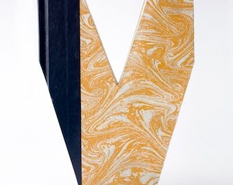 BOOK LETTER (V)  Book Art, Book Cut Letters, Unique Engagement Gift, Nursery Decor, Classroom Decor, Shower Gift, New Baby Gift,