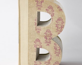 CUT BooK LETTER (B) Book Art, Book Letters, Unique Engagement Gift, Teachers Gift, Librarian Gift, Personalized Gift,