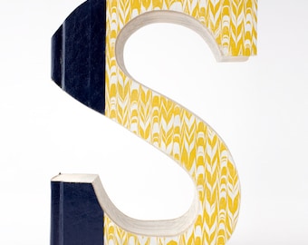 BOOK LETTER (S) Book Art, Book Cut Letters, Unique Engagement Gift, Teachers Gift, Librarian Gift, Book Club Gift, New Baby, Wedding Decor,