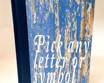 BOOK LETTER Letter Art, Book Art, Home Decor, New Mom Gift, Unique Engagement Gift, New Color Blue Rustic