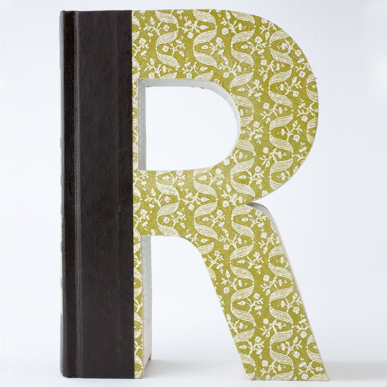 Alphabet Book Letter R, Book Cut Letter, Handcrafted, Reader's Digest Book, Room Decor, Wall Hanging, Housewares, Book, Art, Book Lovers, image 1