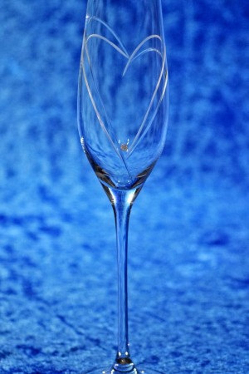 Personalised Champagne Flutes Swarovski Elements Flutes Etsy