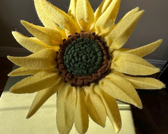 Felt Sunflower, individual stem or bundle