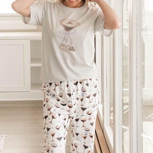 Espresso Martini Pajama Pant, Gift Women, Cocktail Gift, Alcohol Gift for Her, Cocktail Party Pajamas, Comfy Pajamas