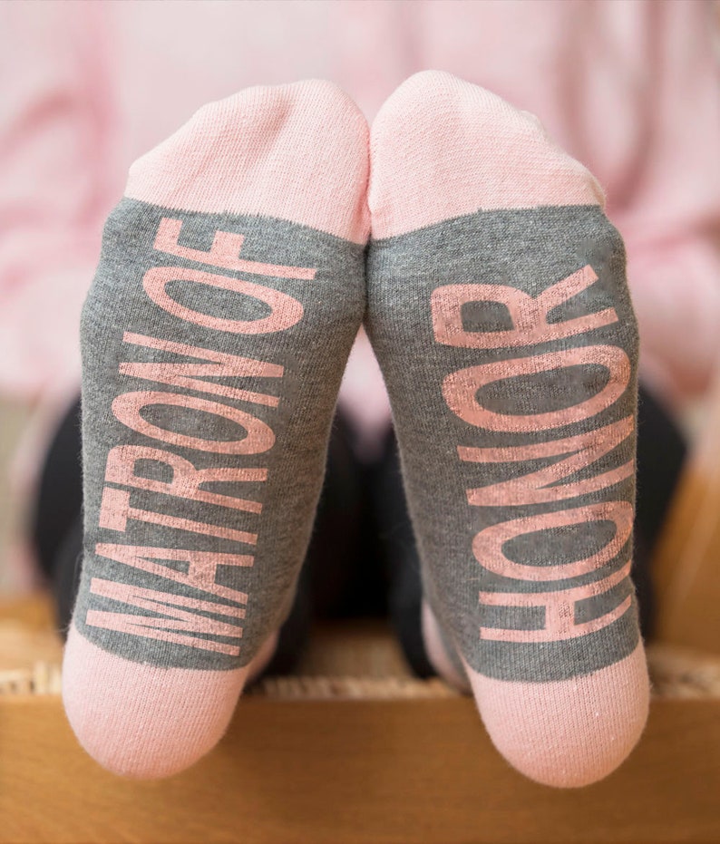 Wedding Socks Bridesmaid Proposal Gift Bride Socks Maid of Etsy