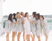 Bridal Party Robes, Lace Robes for Bridesmaid Gift, Jersey Lace Robe style
