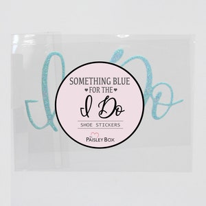 I Do Shoe Stickers, Something Blue, Shoe Decals for the Bride, Engagement Gift Bridal Shower Gift for the Bride to Be image 2