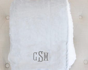 Personalized Fleece Throw Blanket: Monogrammed Gift, Soft Polyester, 50x50