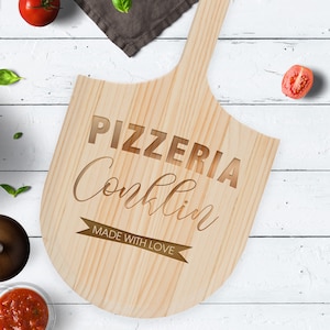 Personalized Pizza Board, Custom Realtor Gift, Housewarming Gift Gift Pizza Peel Made with Love, Gift for Dad