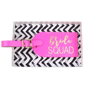 Bridesmaids Gifts | Bachelorette Destination Luggage Tags | Vegas Bachelorette Party Favors | Bride Squad | Destination Wedding Luggage Tags