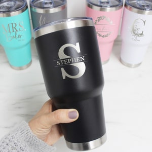 Personalized Tumbler, Engraved Large 30oz Cup, Monogrammed Cup, Employee Gift, Custom Group Gift