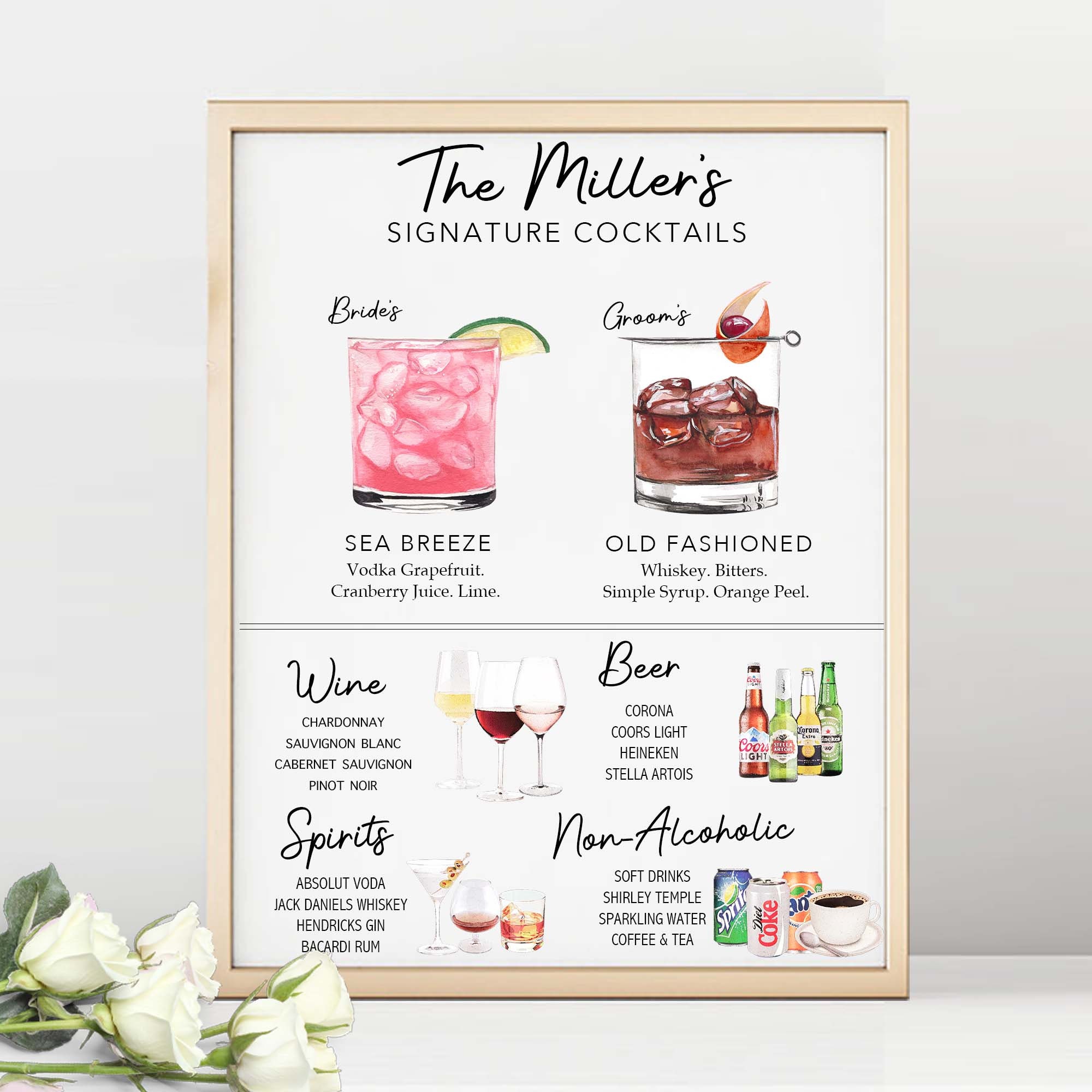 Servire - Segnaletica In Legno Per Matrimonio 'Servietate' - Pannello A5 (20,9x15cm) Per Area Bar, Cocktail, Buffet E Regali Ospiti - Decorazione Eventi Personalizzabile