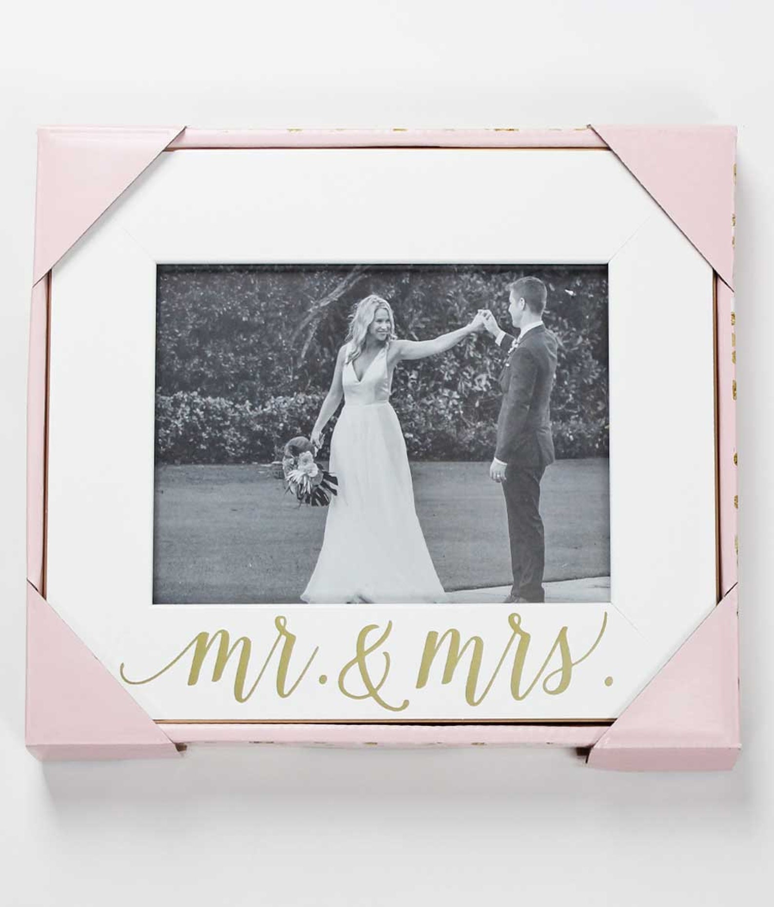 Mr and Mrs Wedding Picture Frame 5x7 in White and Gold Bridal Etsy