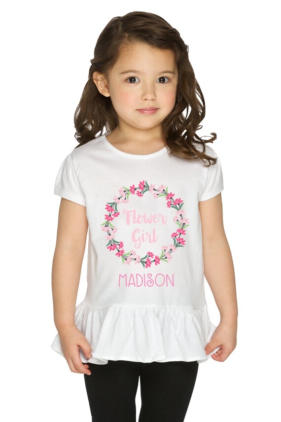 Flower Girl Shirt Personalized Flower Girl Gift Etsy
