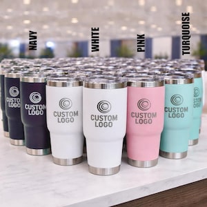 Corporate Event Tumblers with Logo | Bulk Custom Drinkware | Branded Tumblers for Business, Employee Gifts, Company Swag, Event Cups image 5