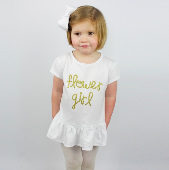 Flower Girl Shirt Flower Girl Gift Ruffle TShirt Etsy