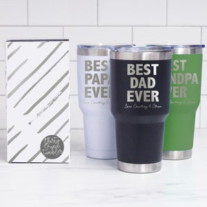 Father&#39;s Day Gift Personalized Tumbler, Gift for Dad, Engraved Large 30oz Cup, Monogrammed Cup, Grandfather Gift