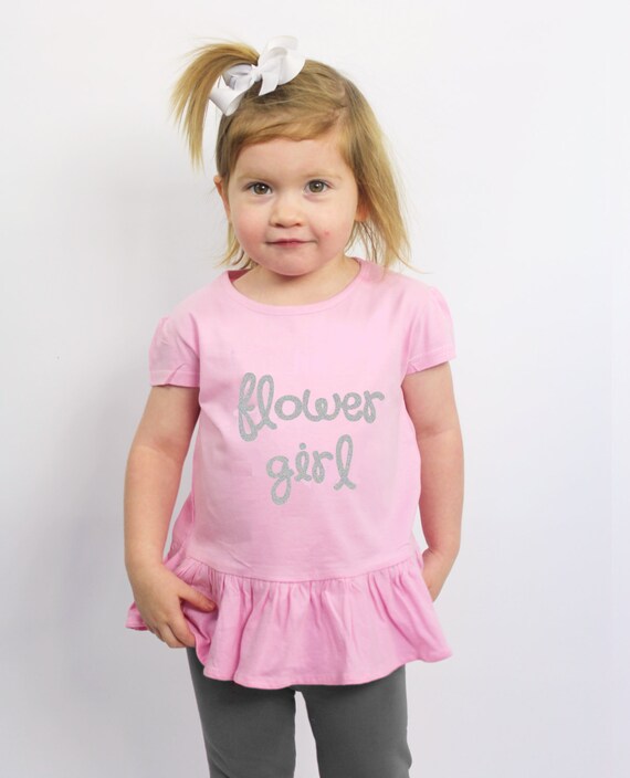 Flower Girl Ruffle Shirt Flower Girl Shirt Sparkly Flower - Etsy