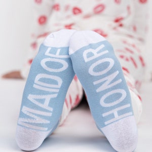 Wedding Socks, Bridesmaid Proposal Gift, Bride Socks, Maid of Honor Socks, Bridesmaid Socks