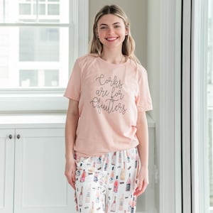 Wine Bottle Pajama Pant, Girlfriend Gift, Alcohol Cocktail Pajamas, Gift for Her, Girls Weekend, Wine Lover, Comfy Pajamas image 4