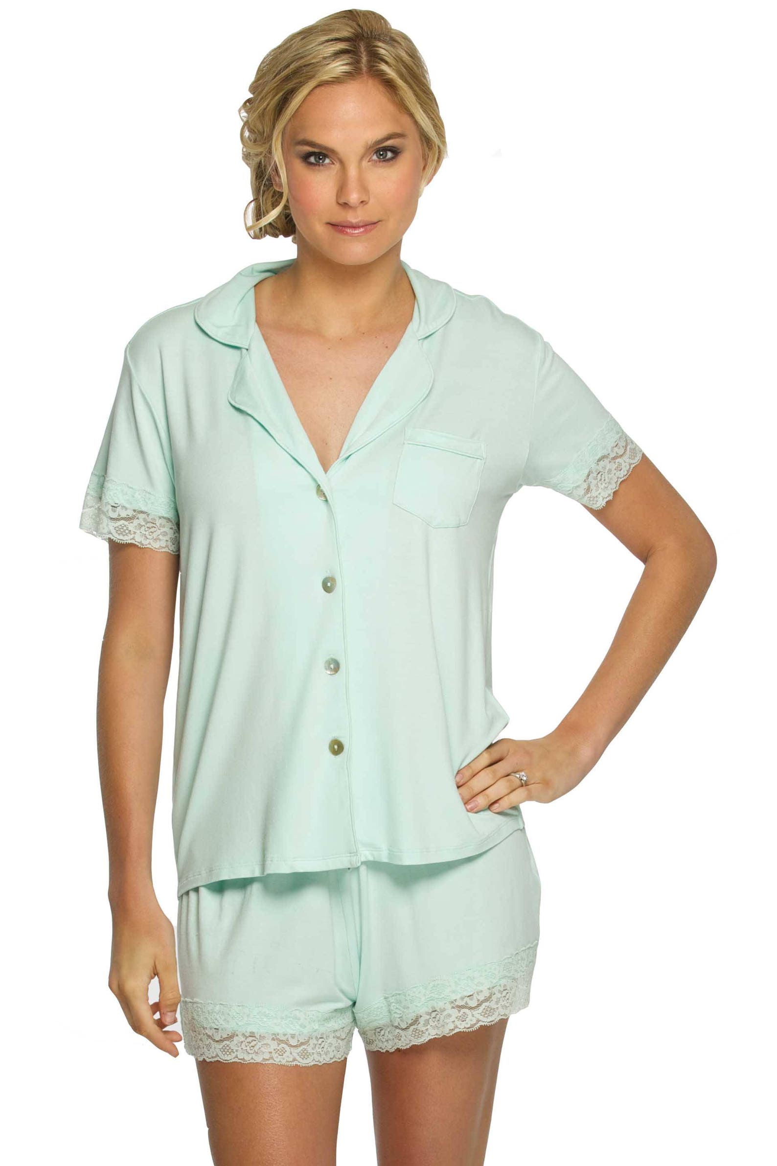 Personalized Pajamas Bridesmaid Pajamas Personalized Lace PJ | Etsy