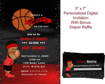 jordan baby shower invitations