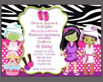 Makeup Invitation Etsy