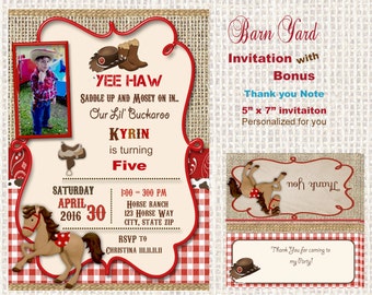 cowboy invitation western invitation party invitation etsy