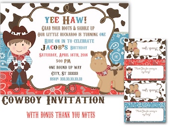 cowboy invitation western invitation party invitation etsy