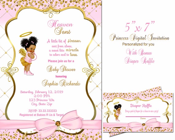 angel baby shower invitations