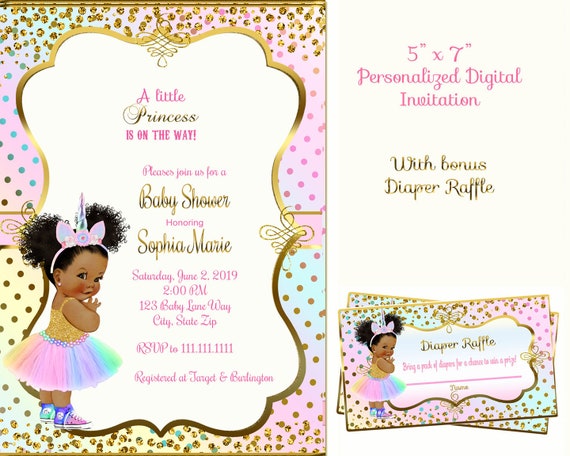 unicorn invitations baby shower