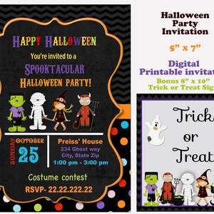 Halloween invitation Halloween Party Halloween Birthday Halloween invite Spooktacular invitation, Spooktacular invite, Digital  5x7