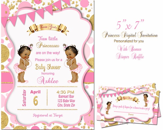 etsy twin baby shower invitations