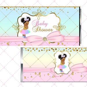 Einhorn Prinzessin Babyparty Candy Bar Wrapper Einhorn Babyparty Candy Bar Wrapper Kleine Prinzessin bedruckbar digital