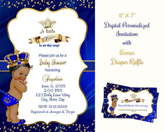 royal prince baby shower invitations