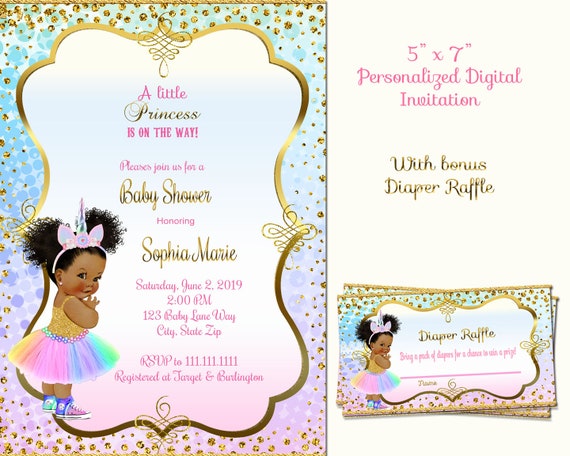 unicorn princess baby shower decorations