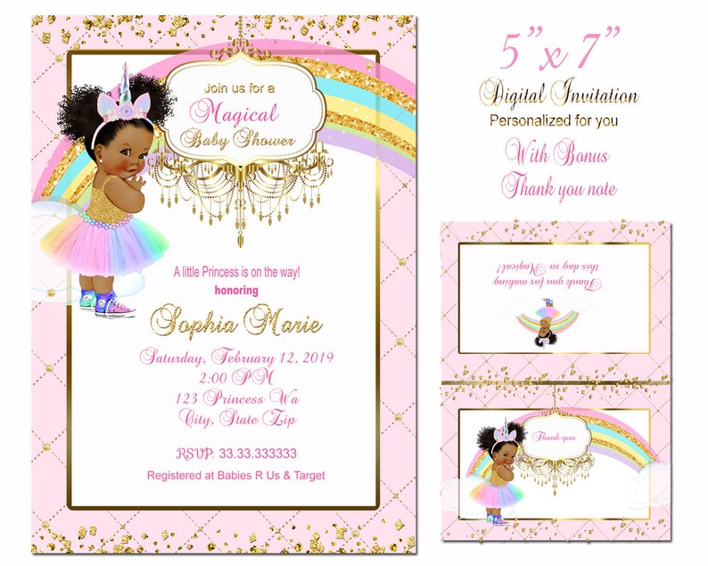 African American Baby Girl Shower African American Baby Shower Etsy
