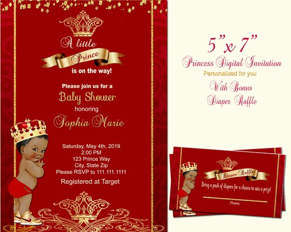 red royal prince baby shower
