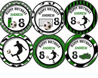 Soccer cupcake toppers,   Soccer birthday cupcake toppers, Soccer birthday party Soccer party futbol printable digital