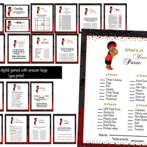 Basketball baby shower games, mvp baby shower games, digital 8.5&quot; x 11&quot; digital