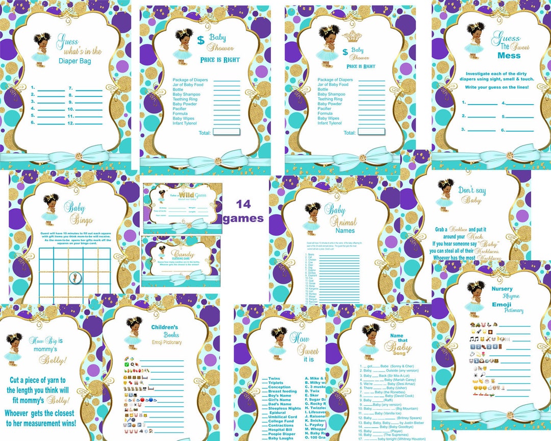 Princess Baby Shower Games, Baby Shower Games, Baby Shower Games