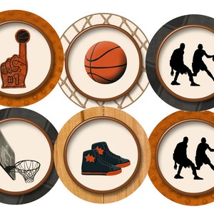 Personalized Basketball Cupcake Toppers: Printable Party Decor (PDF Download)