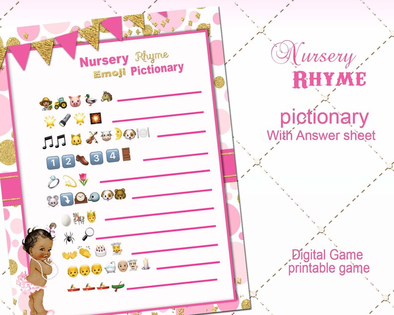 Princess Baby Shower Emoji Game Royal Baby Baby Shower Game Etsy