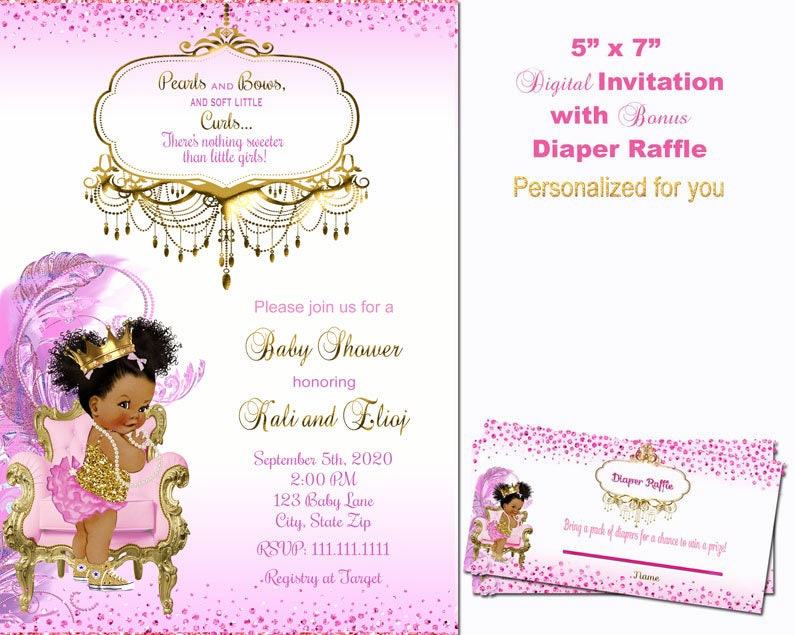 Custom Invitations Zazzle Princess Baby Shower Invitations
