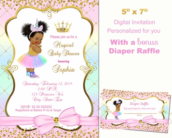 unicorn baby shower invitations