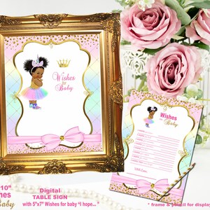 Wishes for Baby - Baby Shower Game - unicorn - Wishes for the New Baby - Wishes - table sign  Printable Baby Shower Games - Instant Download